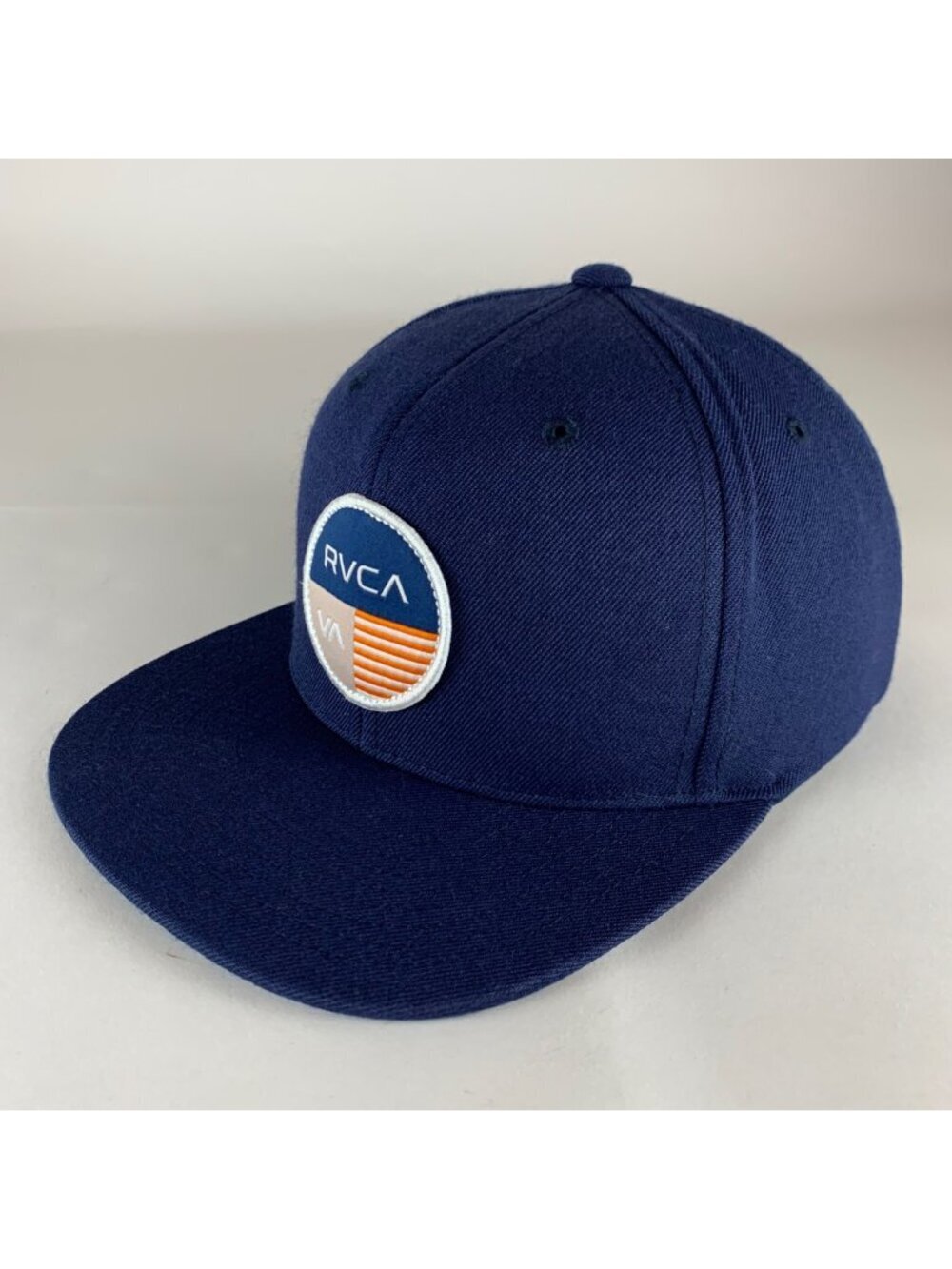 RVCA Mens Navy Blue Wool Blend Snapback Adjustable Hat
